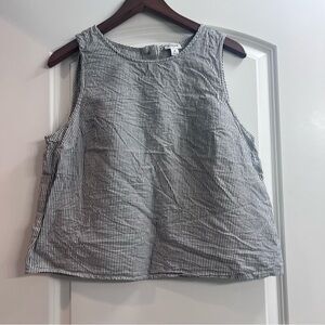 J. Crew factory linen blend button back shell tank